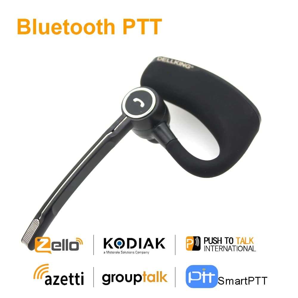 Anysecu Auricolare Bluetooth senza fili E0 Auricolare Bluetooth PTT per telefono cellulare radio Android REAL PTT ZELLO Walkie Talkie