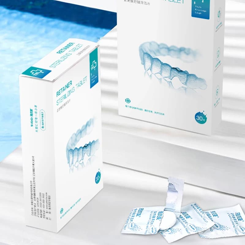Y-Kelin Compresse detergenti per fermi per protesi per detergenti e apparecchi dentali Rimuove i cattivi odori Macchie di scolorimento