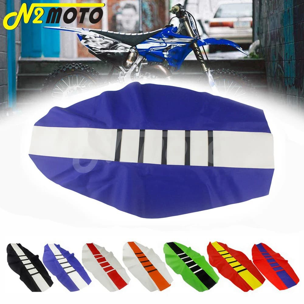 Enduro Motocross Traction cup with custom ribbed clamp for Yamaha YZF WR YZ-X YZ-FX WRF TTR 85 125 250 450 White Blue