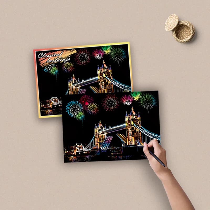 4 pz/pacco DIY Gratta E Vinci Cartolina Di Compleanno Biglietti di Auguri fatti A mano Carte Dei Desideri di natale Per Il Nuovo Anno Per Bambini Di Compleanno Regalo Di Natale