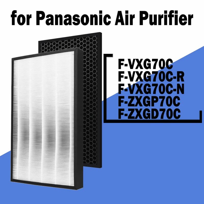 Filtro del purificatore d'aria per Panasonic F-VXG70C-R/N F-ZXGD/ZXGP70C HEPA 435*265*50mm e filtro a carbone attivo 435*263*10mm Set