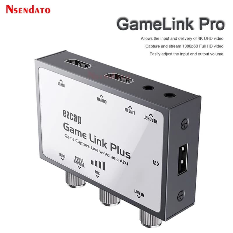 Scheda di acquisizione video USB EZCAP 312 HDMI USB2.0, dispositivo di registrazione audio e video per PS4, Switch, PC, streaming live, con ingresso microfono.