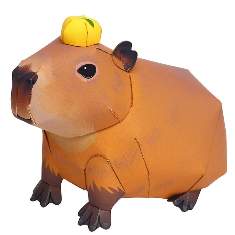 Capybara Origami Art Folding Mini Cute 3D Paper Model Papercraft Animal Figure DIY Kids Adult Handmade Craft Toys QD-209