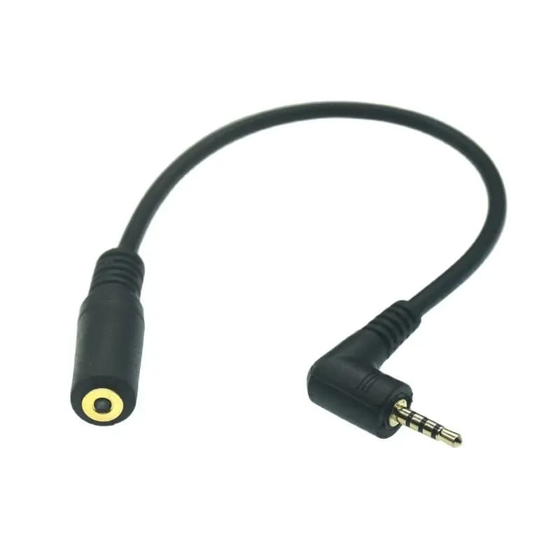 4 poli Stereo da 2.5mm maschio a femmina Jack 90 adattatore Audio ad angolo retto cavo da 2.5mm 20cm per scheda Audio/Bluetooth Dash Cam per auto