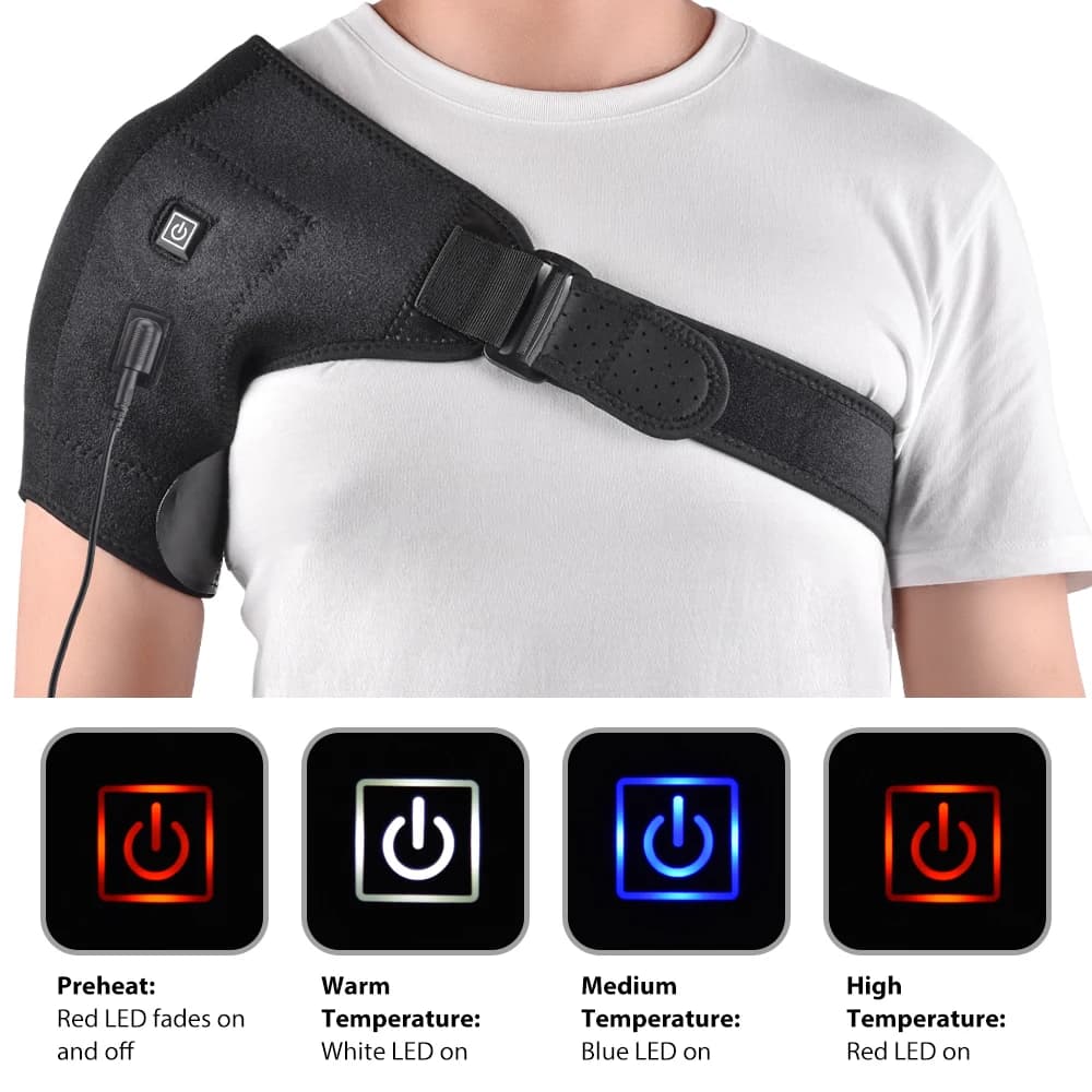 Spalline elettriche riscaldate a infrarossi per artrite ginocchiere con impacco caldo per lesioni al gomito crampi sollievo dal dolore lussato
