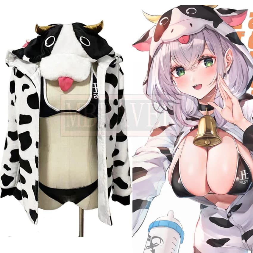 Gioco Azur Lane IJN Kashino Vtuber Shirogane Noel Bikini sexy Costume cosplay Festa di Natale Halloween Su misura di qualsiasi dimensione