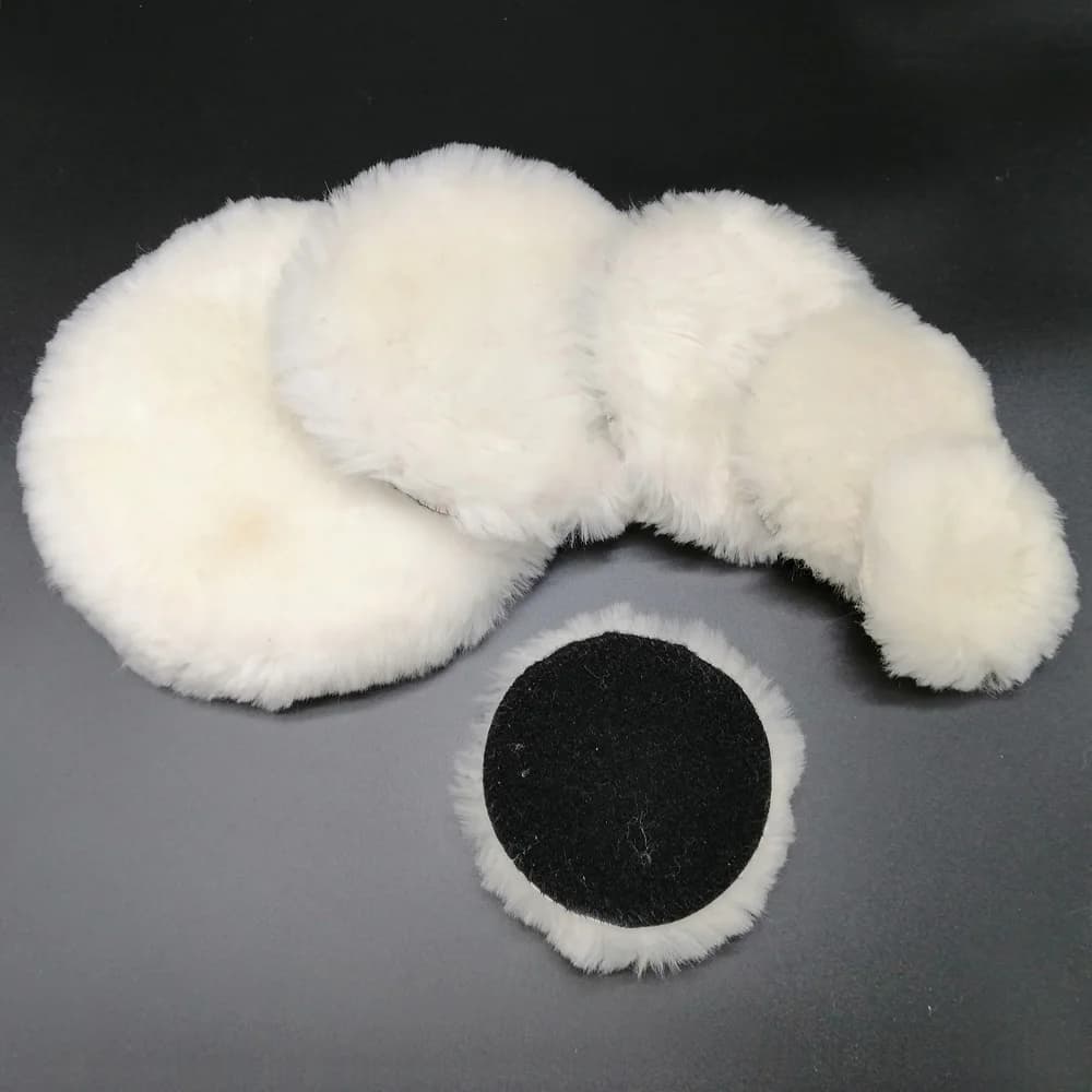 HUTU 3/4/5/6/7 pollici 100% lana di agnello tampone di lucidatura per lucidatore per auto dettaglio finitura a specchio lucidatura fari per auto cuscinetto polacco