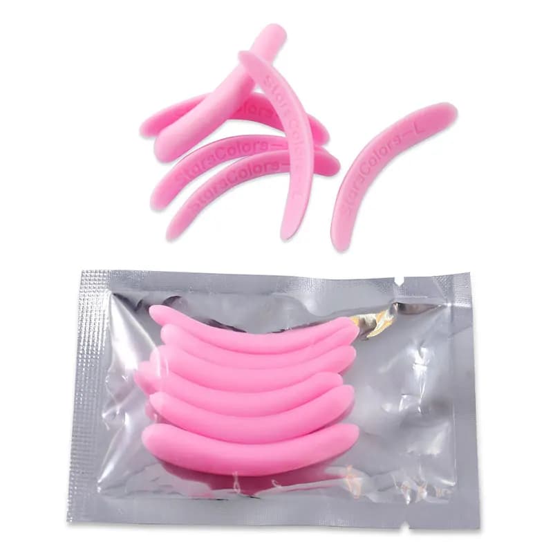 3 pairs Pink Ciglia Perm Silicone Tampone Recycling Eyelashes 3D Lift Shields Folding Accessories For Makeup Tool Applicator