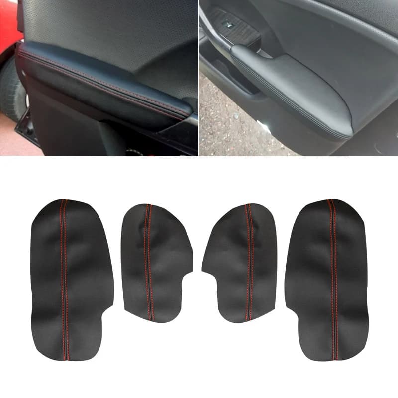 Copertura del pannello della porta in morbida pelle per Honda Accord 2008 2009 2010 2011 2012 accessori interni per auto copertura del bracciolo della porta Sticker Trim