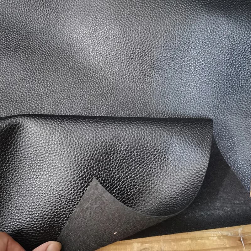 Good, soft PU leather, small litchi model black, artificial leather fabric, sewn sofa, DIY chair lining, bag material, car seat