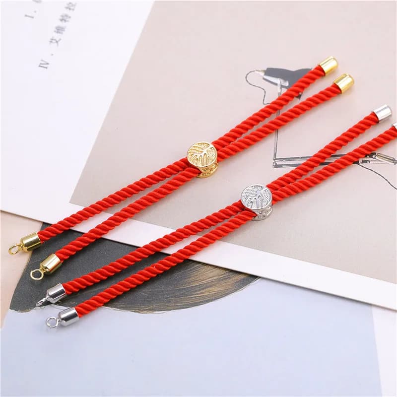 JUYA DIY Jewellery results handmade accessories Pull Up regular string braided rope bracelet chain connectors for creating bracelets