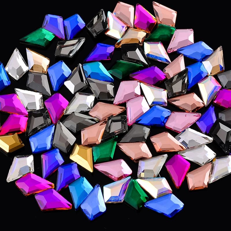 20pcs forma di freccia 3D strass per unghie cristallo Flatback pietre di vetro Manicure decorazioni per arti del chiodo fascino gemma accessori gioielli