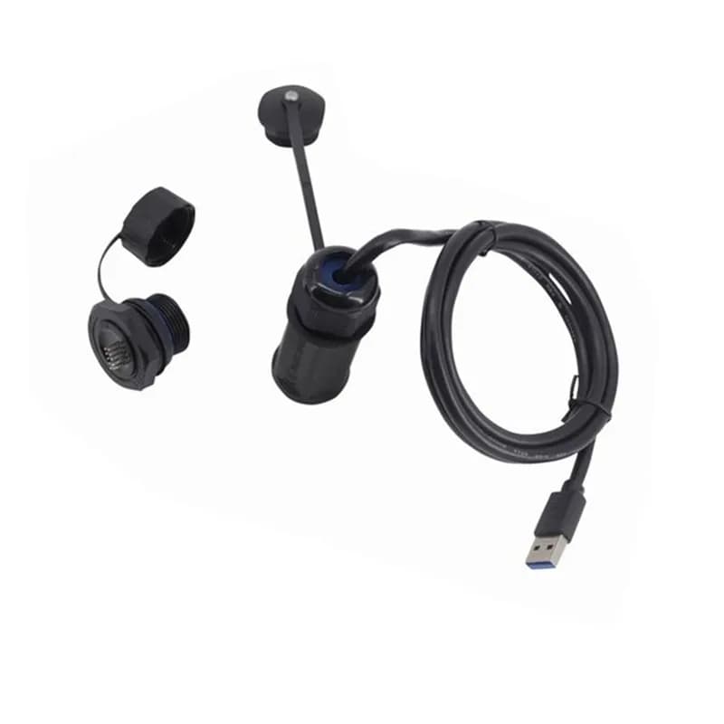 Cavo di prolunga impermeabile M25 IP68 USB 3.0 tipo a femmina da 10 pin 1 m/1,5 m/3 m con cappuccio antipolvere Opzioni di lunghezza 3FT/5FT