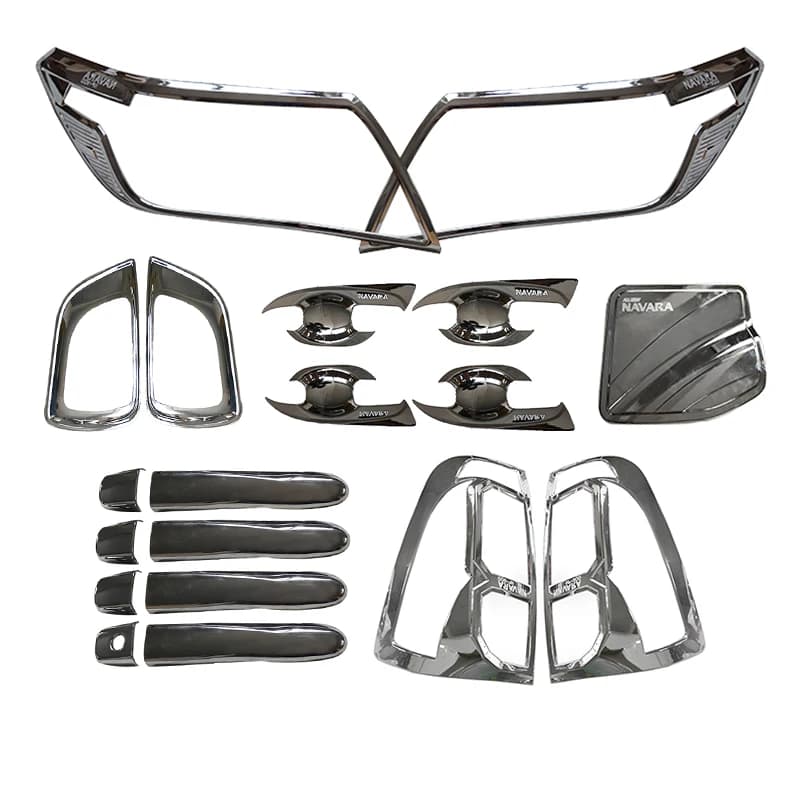 CITYCARAUTO TRIMS CHORMATI COPERTURA ADESIVO COPERTURA FARO POSTERIORE COPERTURA TUNK ARCO MANIE COPERTURA PER nissan NAVARA NP300 d40 2014-17