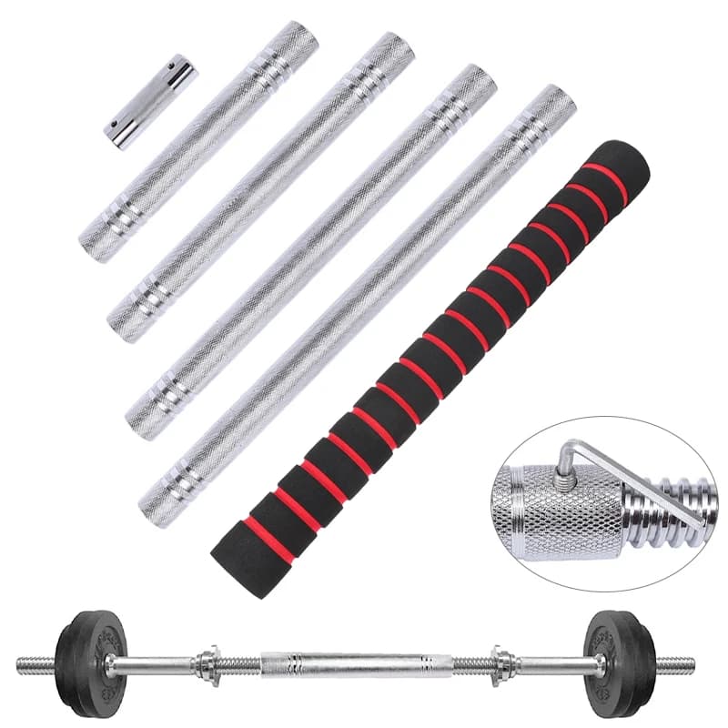 30CM/40CM/50CM manubrio in acciaio biella palestra di casa resistente all'usura bilanciere barra di prolunga accessori per sollevamento pesi