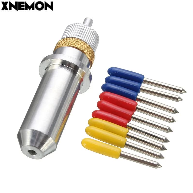XNEMON 9 pz/set 30 45 60 Gradi Roland Plotter Da Taglio Lame In Metallo Duro Taglierina Del Vinile + Supporto Lama Roland Lama Roland