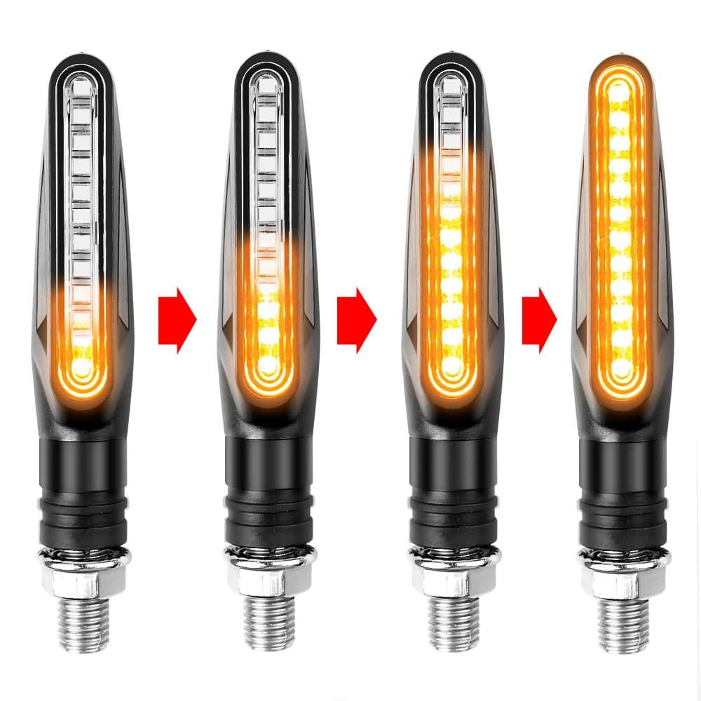 Motorcycle Led Turn Signals Directional Indicators Flashing Rear Tail Brake Flasher Light Stop Signal Light Motorcycle DRL Lamp