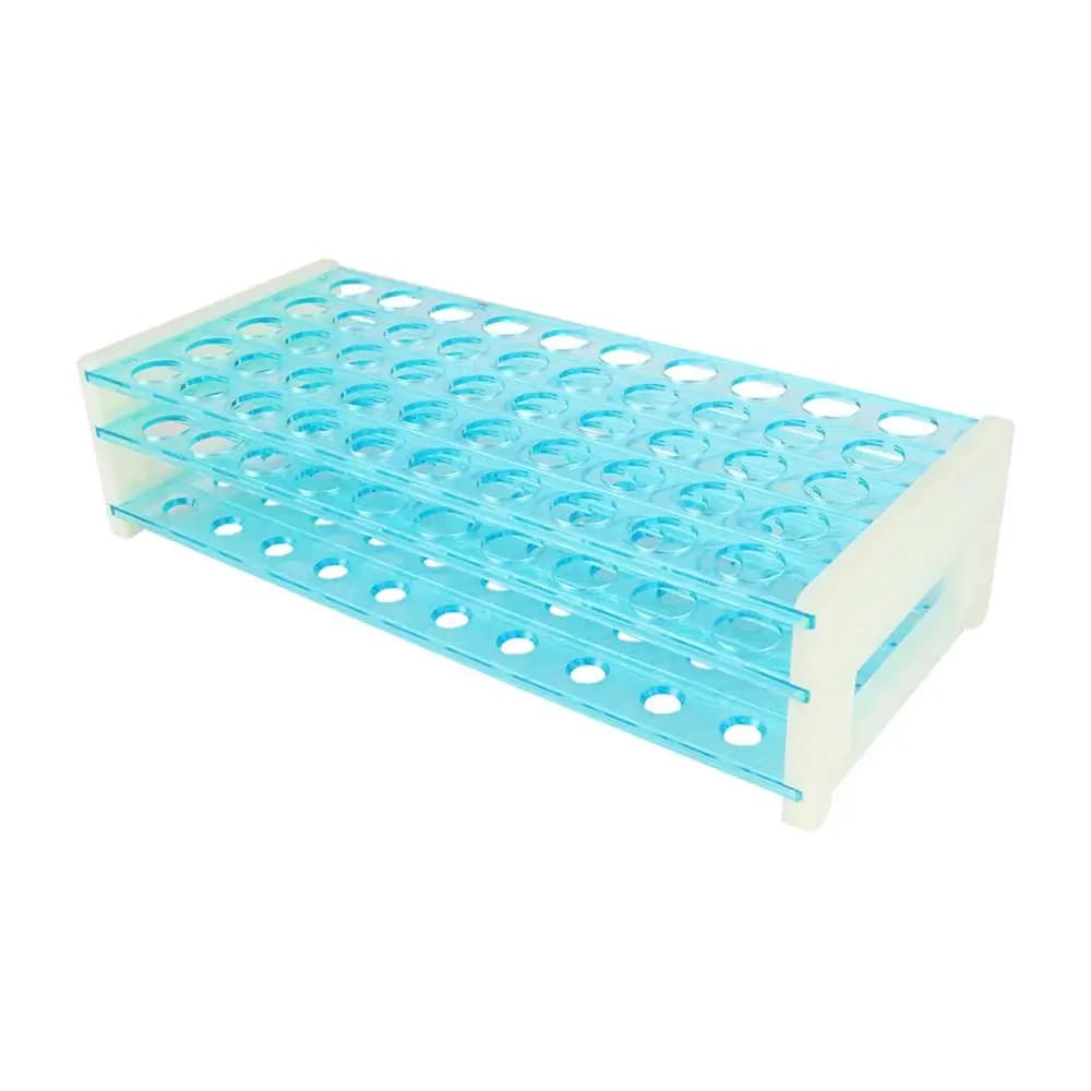 Plastic Test Tube Stand Bracket Rack for 16mm Test Tubes 50 Hole Positions Three Deck Test Tube Holder 1 Pc