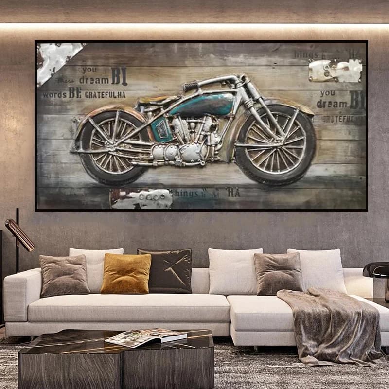 Moto Retro Canvas Art Poster Images House decorations Racing Murale Posters and prints Living room Home Decor Walls (Without frame)