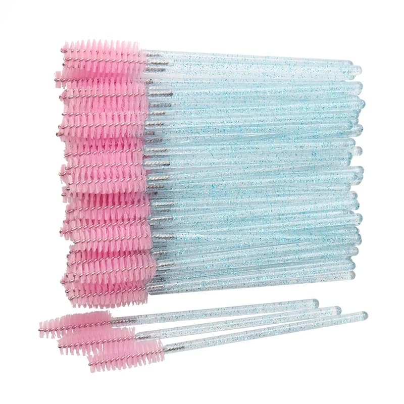 50 Pcs monouso cristallo ciglia pennello Mascara bacchette applicatore diamante ciglia spazzole estensione ciglia strumenti pennello trucco