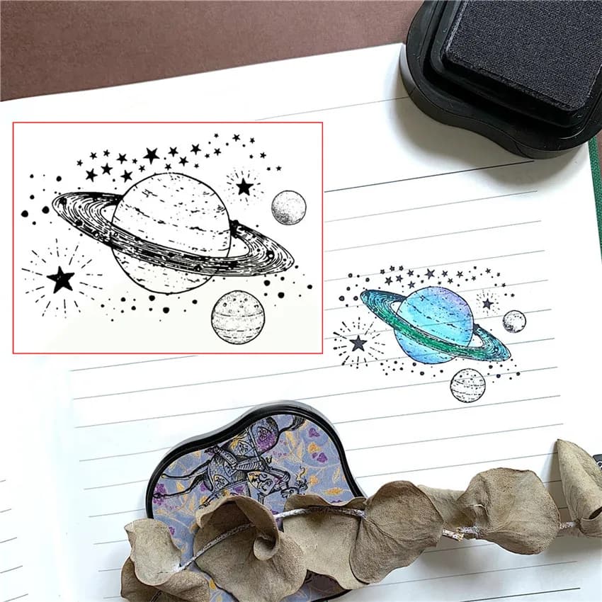 NEW 2022 Planet Clear Silicone Stamps For DIY Scrapbooking Kit Craft Supplies Stamp Dec Photo Album Card Making