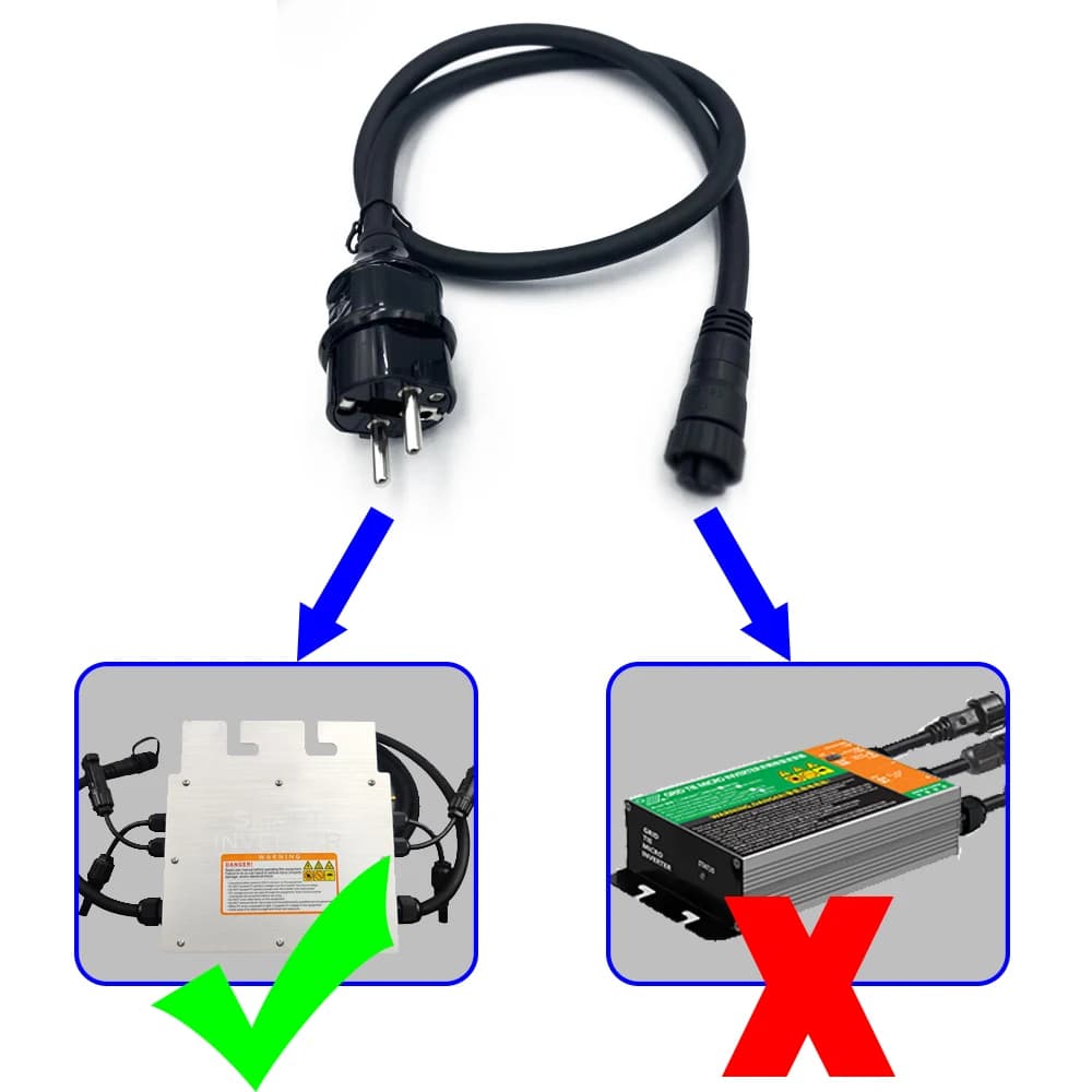 Cavo di alimentazione CA da 2 m 3 * 2,5 mm adatto per inverter griglia impermeabile serie SG 300-700 W