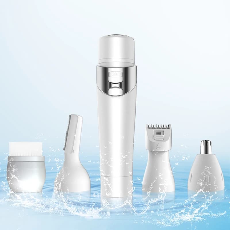 5 in 1 Women's Razor Hair Removal Epilator Shaving Machine Faced Barbary Eyebrow Naso Trimmer Electric Body Razo