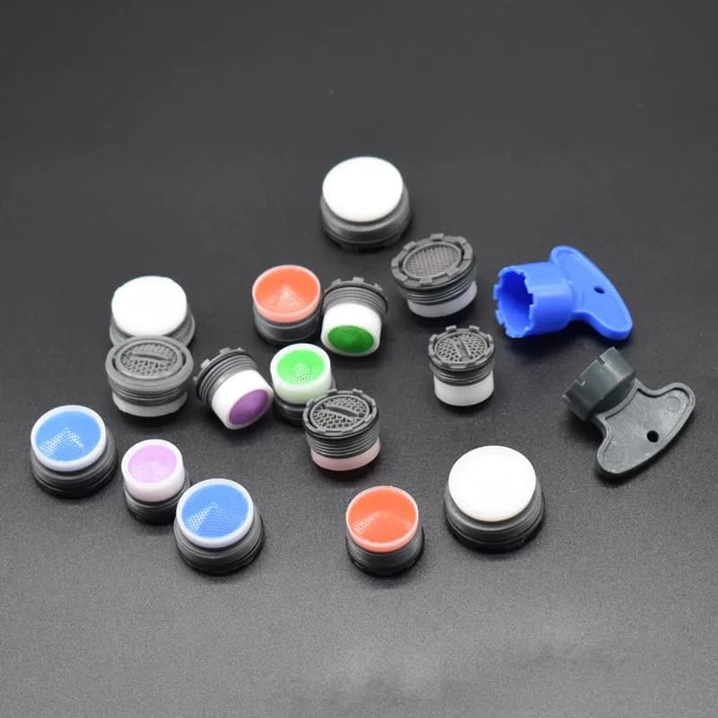 10 Pieces Aerator Adapter for Kitchen Faucet, Male Thread 16,5mm to Female Thread, Water Diffuser Device with Washer Filter