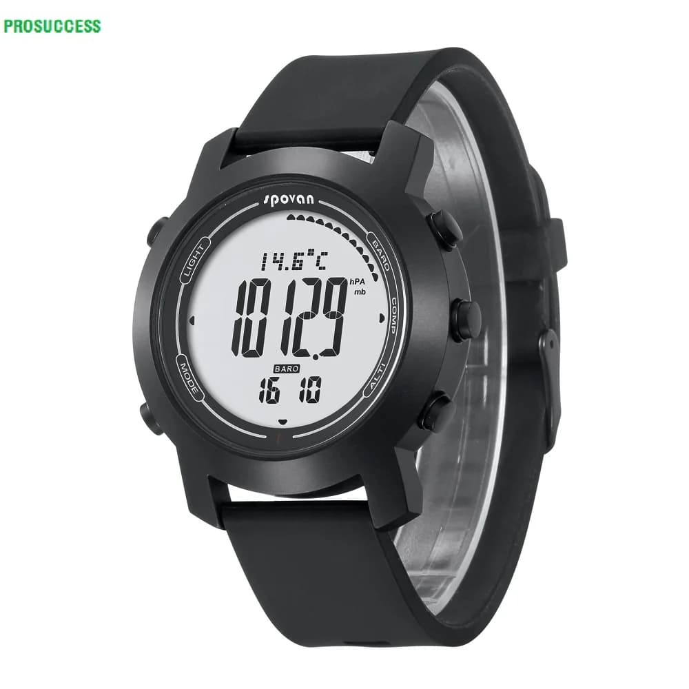 Borva2 Smart Watch con datario, previsioni del tempo, bussola, barometro, altimetro, contapassi 3D, termometro a luce fredda