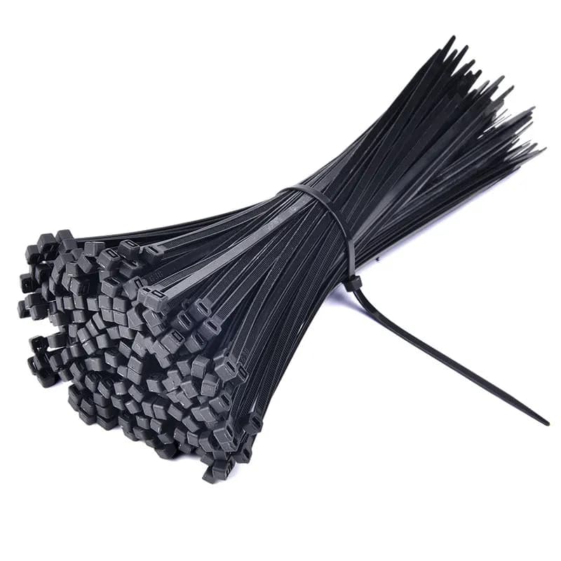 Fascette per cavi in Nylon di plastica autobloccanti 100 pz fascette per cavi nere fissano il cavo ad anello varie specifiche