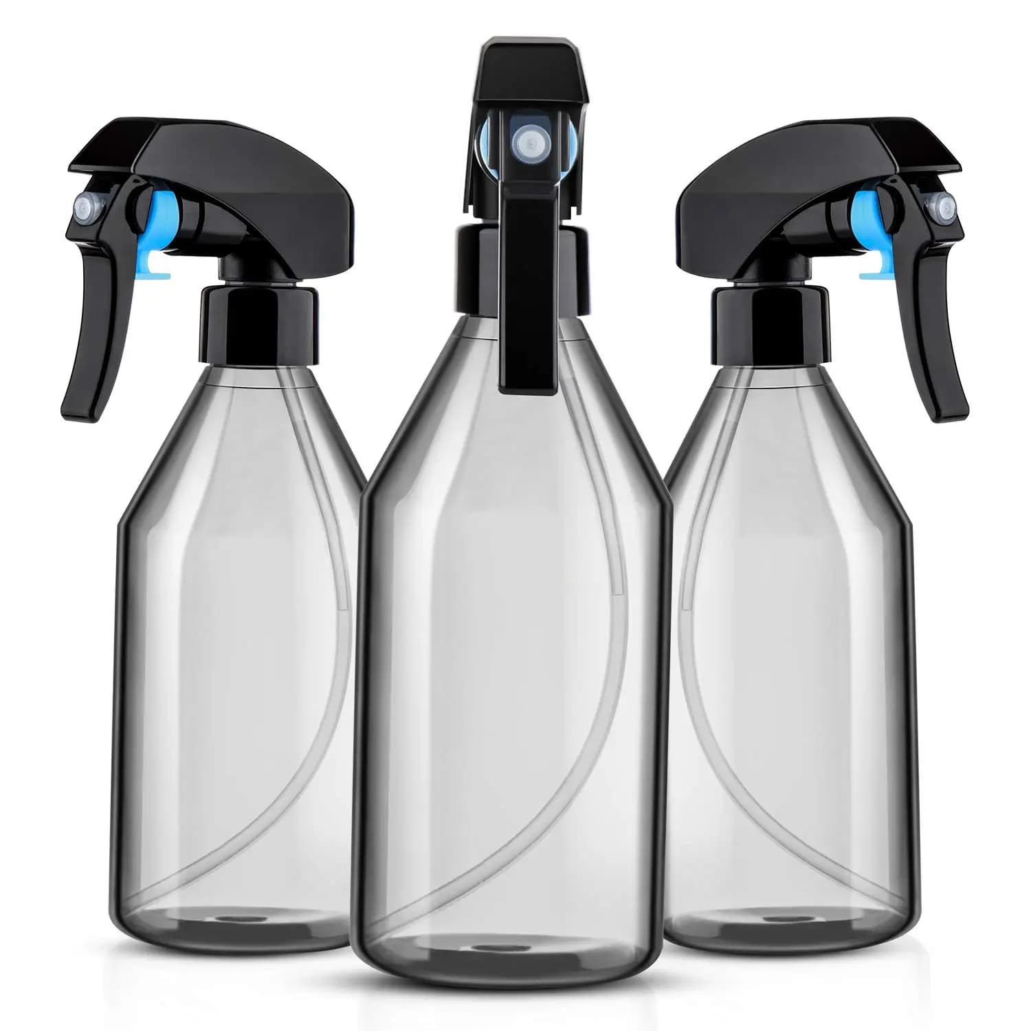 3Pack Spray Bottle, 10oz Plastic Spray Bottles, Fine Mist Sprayer for Gardening Cleaning Solution or Hair Care Moisturize