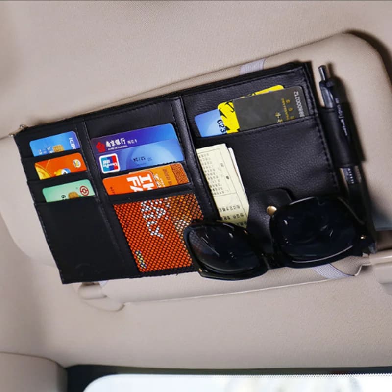 Car Visor Scheda di Memoria Sun Visor Organizzatore Sacchetto Strumento per BMW 1 3 4 5 7 Serie X1 X3 X4 x5 X6 E60 E90 F15 F30 F35