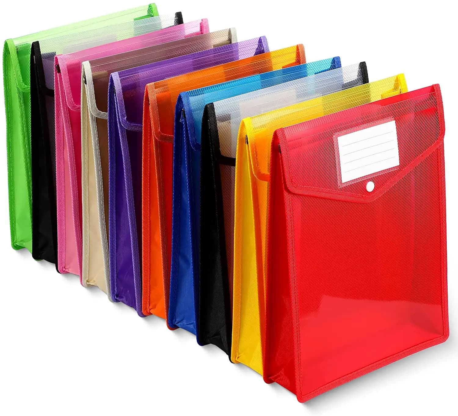 Cartella portadocumenti in plastica formato A4 busta espandibile portadocumenti Organizer cartella documenti con chiusura a scatto e tasca