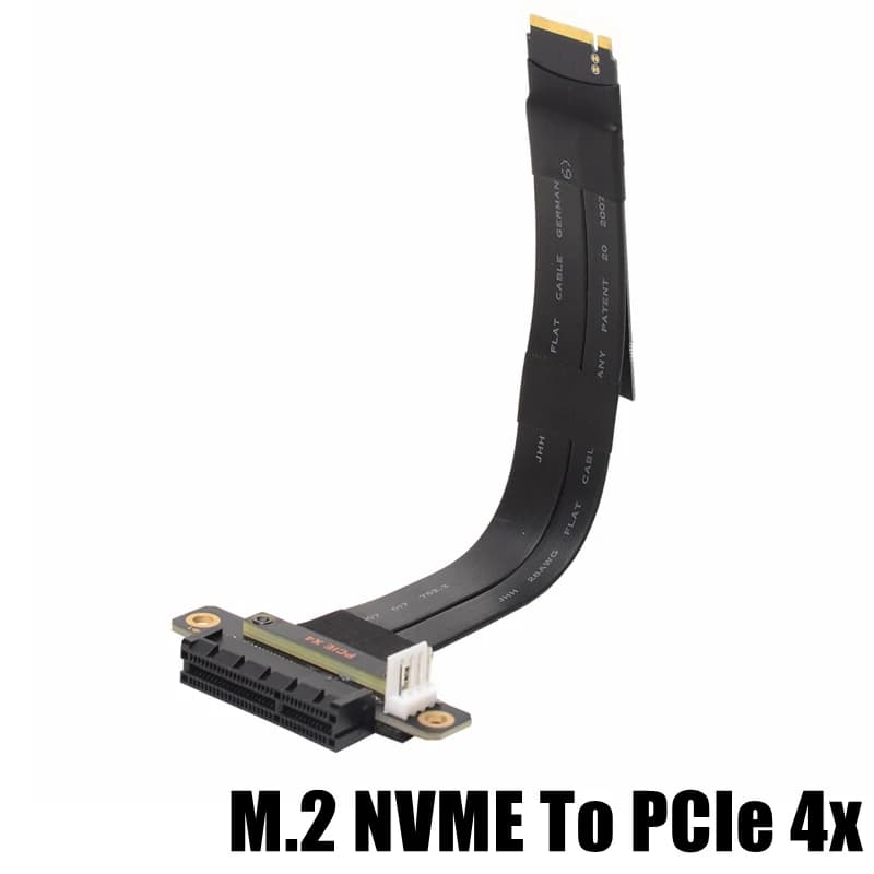 Ponticello adattatore extender PCI Express X4 M.2 NVMe / PCIe X4 M2 NVMe per schede video grafiche GPU PCIe X4 SSD RAID, LAN