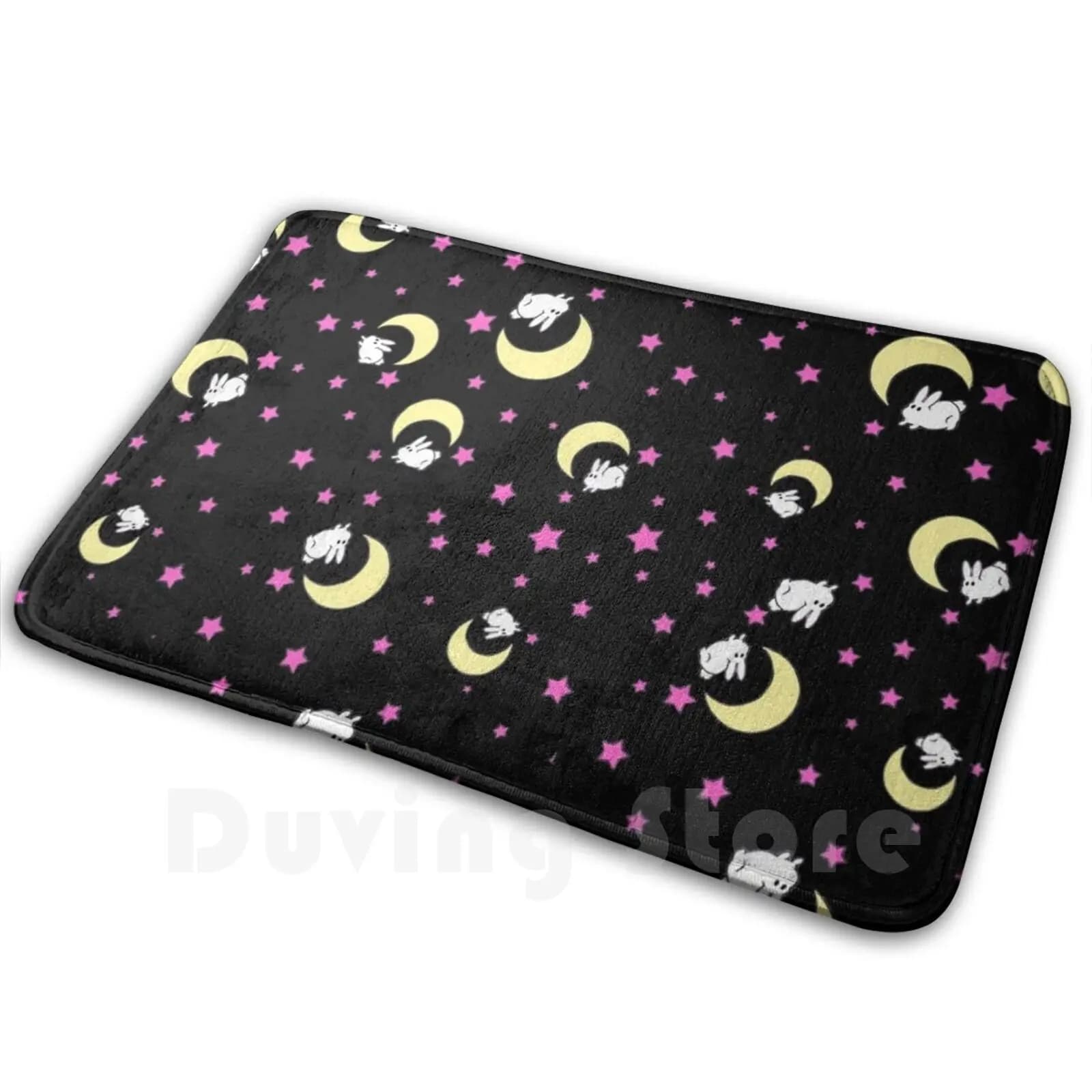 Usagi Pattern Old Style Soft Non-Slip Mat Rug Carpet Cushion Usagi Anime Kawaii Cute Bunny Pink