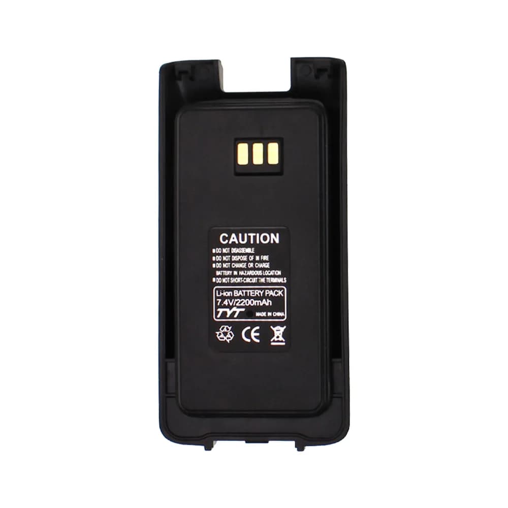 Batteria agli ioni di litio originale al 100% da 7,4 V 2200 mAh per radio DMR TYT MD-UV390 Walkie Talkie MD-390