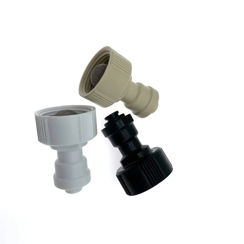 Quick connection for reverse osmosis 3/4 inch thread A 1/4 OD Straight pipe connection RO Plastic pipe fitting for water