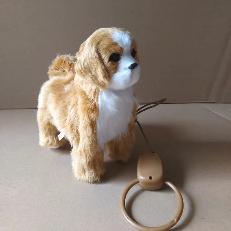 Elettronico peluche cane giocattolo Robot gatto canta canzone cucciolo guinzaglio controllo musica animale camminare corteccia gattino elettrico Pet bambini regalo di compleanno
