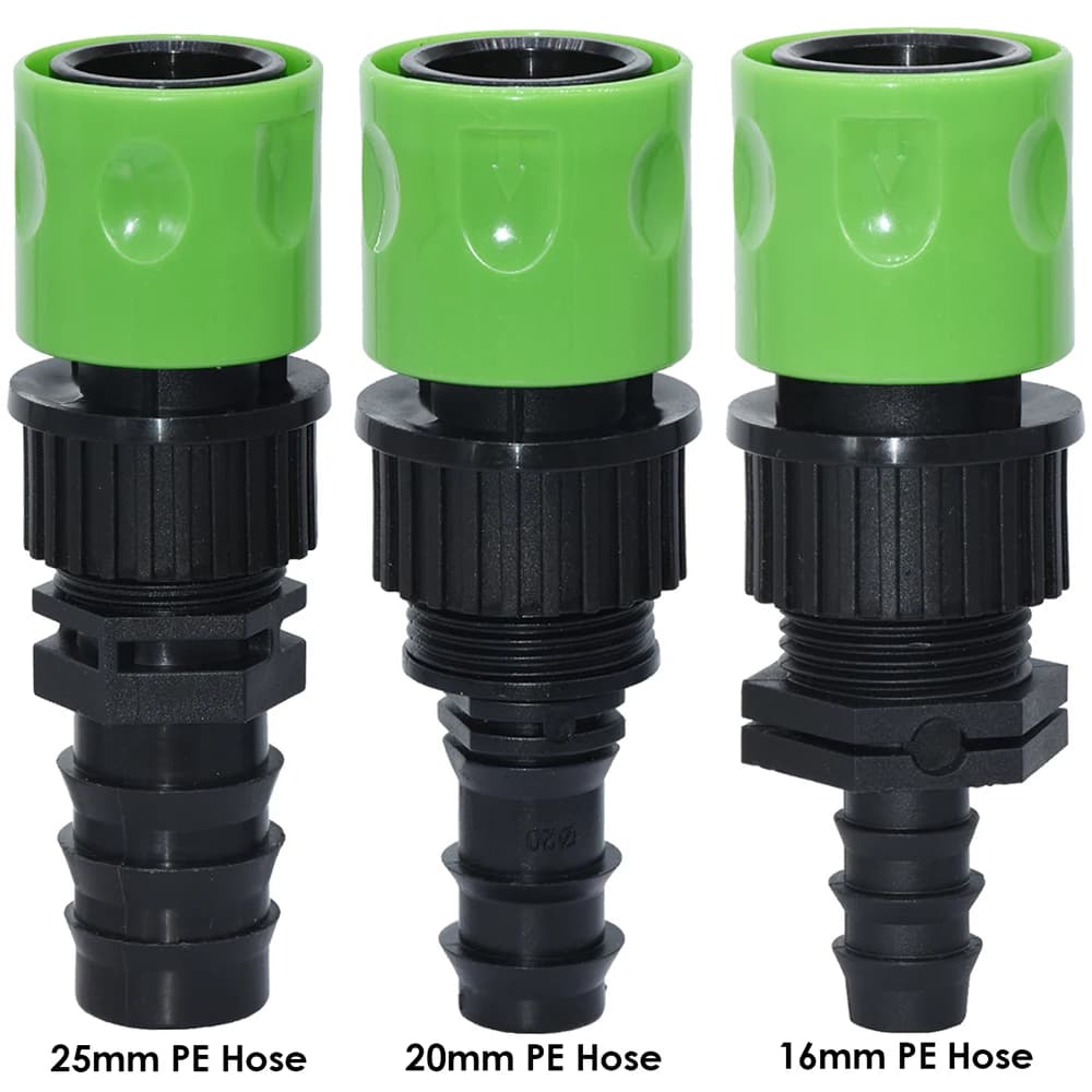 Serra 1PCS Barb Connettore rapido per 16mm 20mm 25mm PE Tubo 3/4 ''Giardino Tubo dell'acqua Rubinetto Adattatore Raccordo Irrigazione Serra