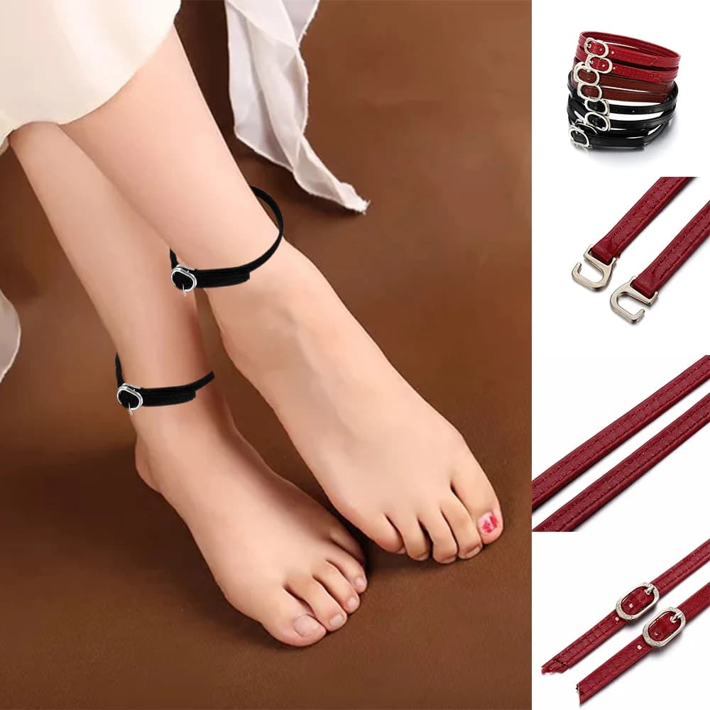 1 paio di lacci regolabili alla moda per tacchi alti cintura per scarpe caviglia che tiene le donne allentate Bundle antiscivolo lacci cinturini cinturino