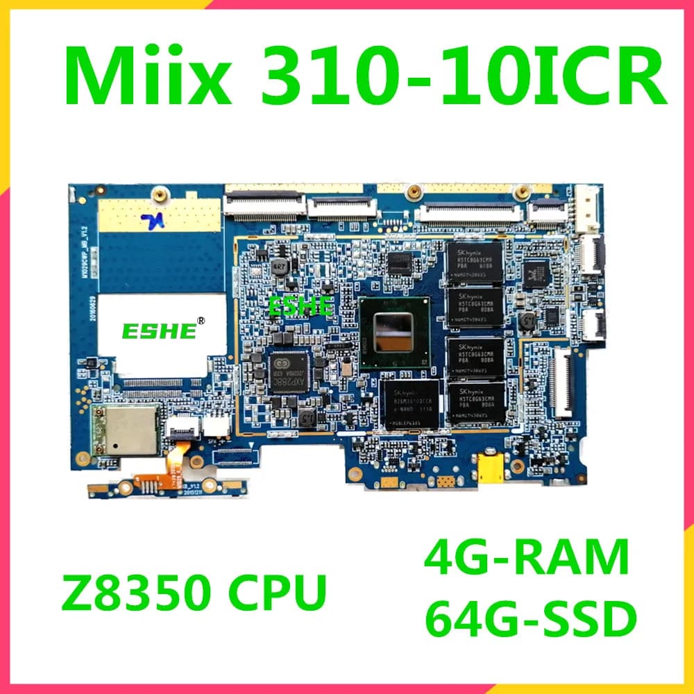 For Lenovo ideapad Miix 310-10ICR Tablet Motherboard 5B20L55197 YF80SG Z8350 CPU 2G/4G RAM 32G/64G SSD 100% Fully Tested