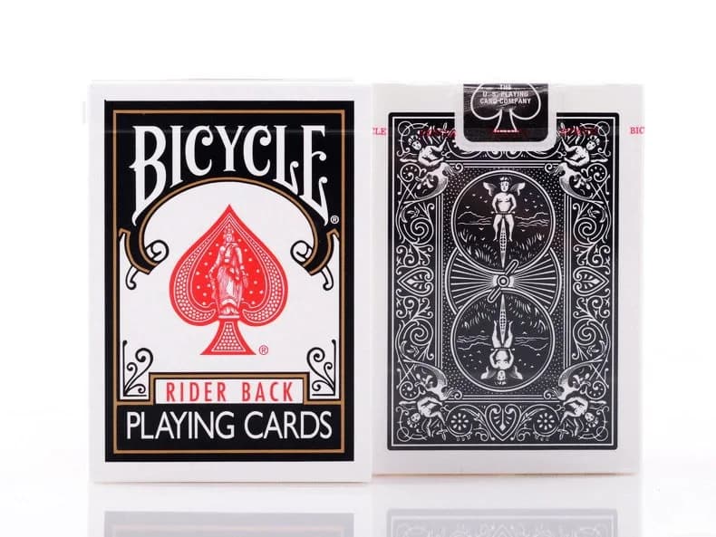 Bicicletta classica nera Deck Rider Back Carte da gioco Indice standard Poker Giochi di carte magiche Trucchi magici Puntelli per mago