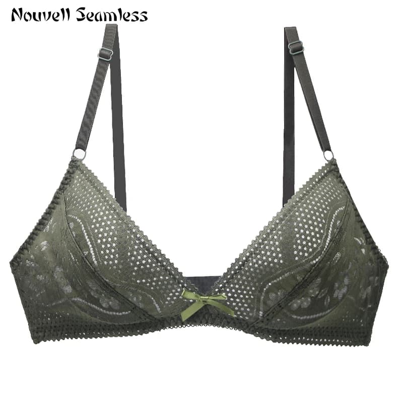 2021 New Plus Size BCDEF Cup reggiseni da donna pizzo prospettiva ultrasottile intimo solido Lingerie intimo femminile