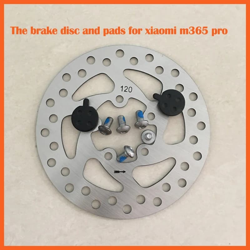 2 pezzi MTB pastiglie freno in metallo 1 pz 120mm Kit disco freno per Xiaomi Mijia M365 Pro Scooter elettrico parte sostituzione accessorio di riparazione
