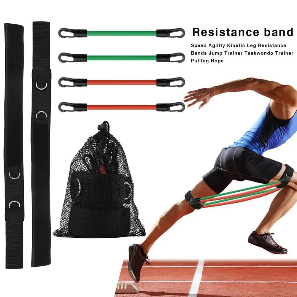 Speed Agility cinetic Leg Resistance Bands Jump Trainer Yoga Taekwondo Trainer pulling rope for home gym accessories