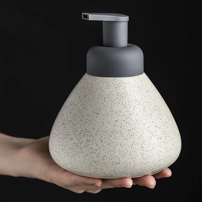 Bottiglia di Gel doccia Mousse in ceramica da cucina/Dispenser di sapone a bolle da 360ml/bottiglia di schiuma per pressatura/Dispenser in porcellana cinese per bagno