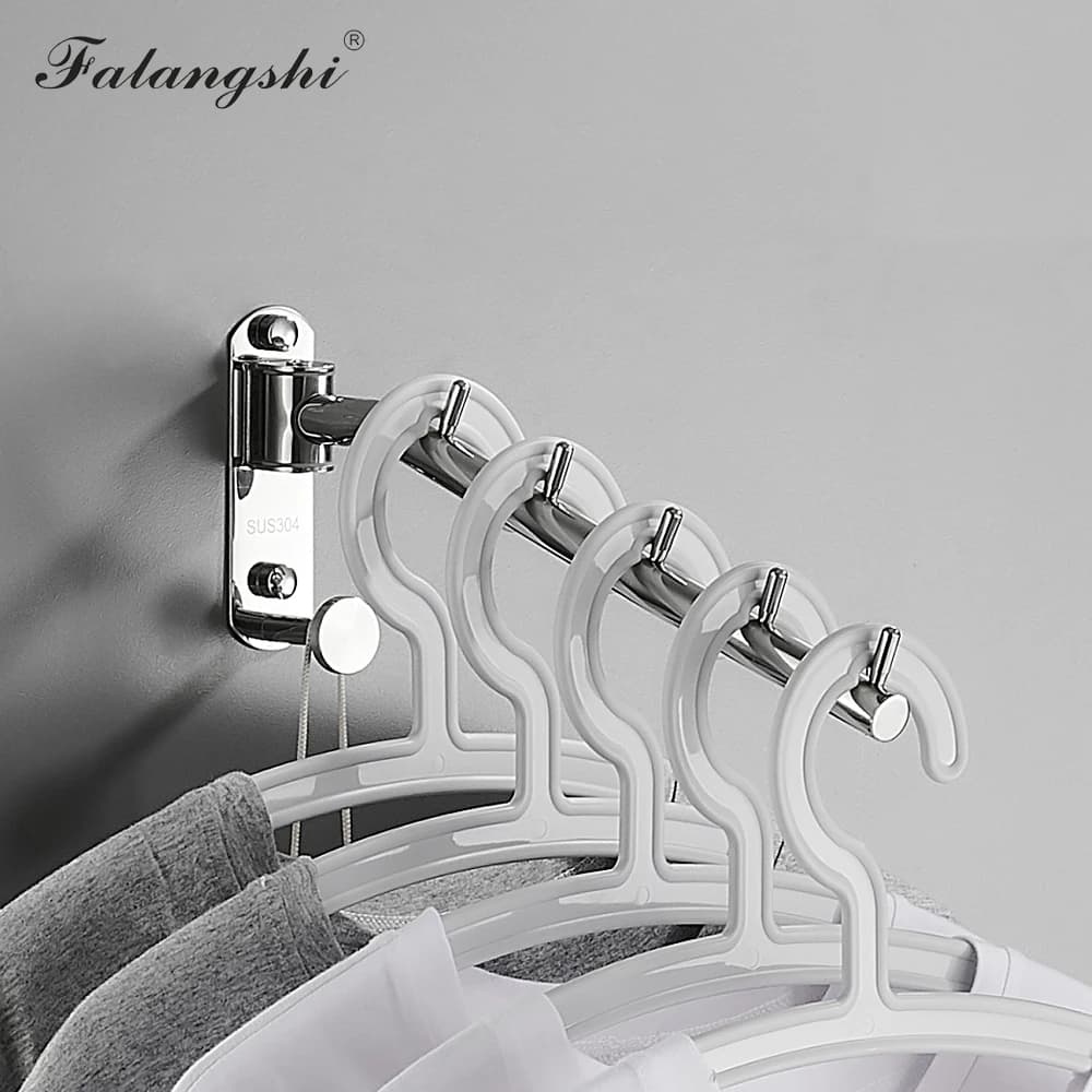 Clothes rack Falangshi coat hangers polished swivel coat hangers stainless steel wall coat hangers organization clothes WB3019