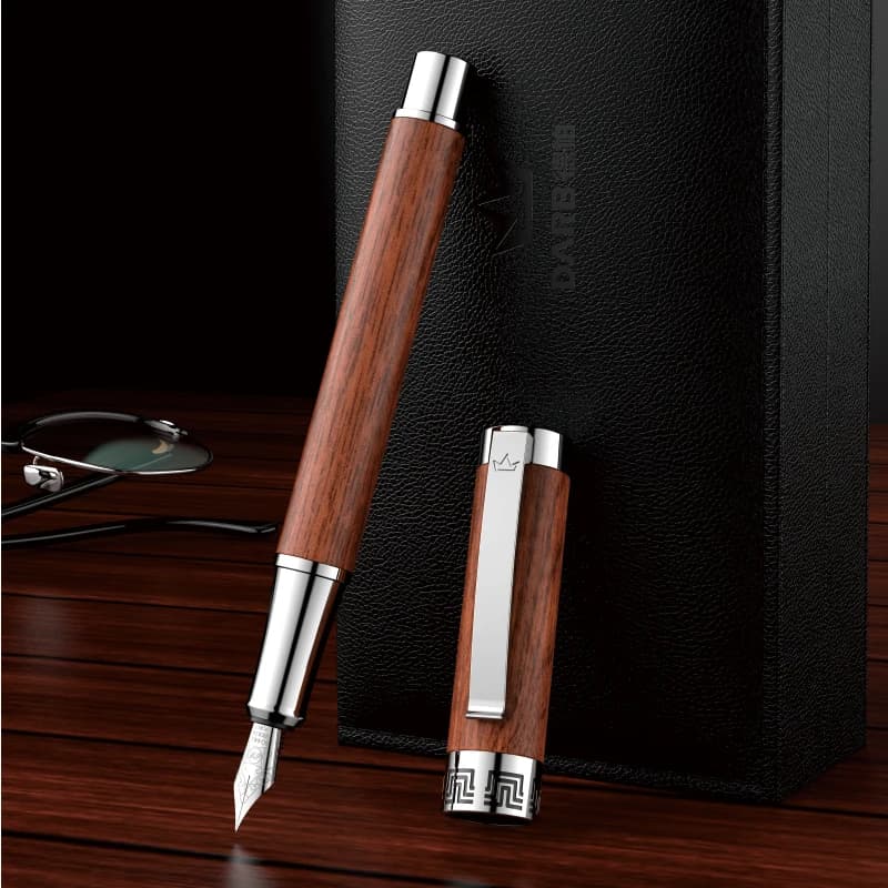 DARB Wood Inks Fountain Pens Natural Handmade Full Wooden Refinement Calligraphy Fashion Student Writing Gift Set