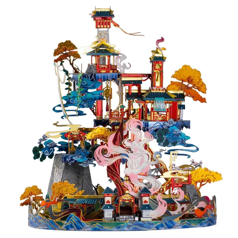 Art 3D Metal Puzzle Fairy Fox House model kit DIY 3D Laser Cut assemblare Puzzle giocattoli decorazione del Desktop regalo per Audit bambini