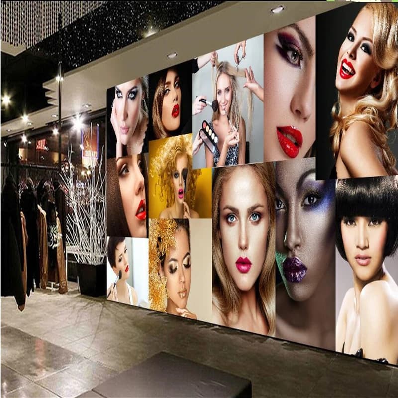 Grande carta da parati 3d murale personalizzato di qualsiasi dimensione saloni di bellezza utensili personalizzati bellezza parrucchiere parete sfondo muro decorativen